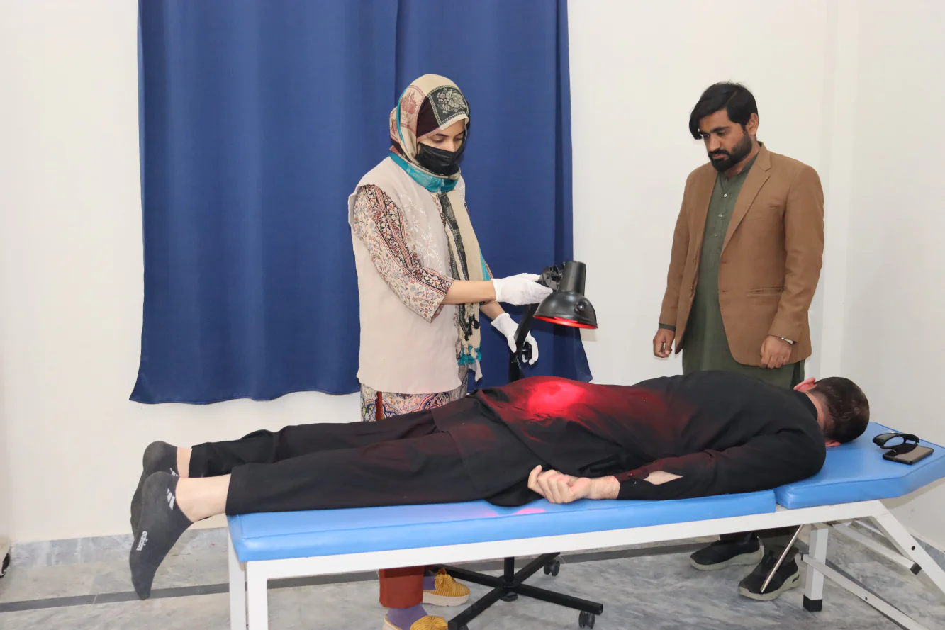 Treatment under way at the ONIMS Physiotherapy and Rehabilitation Centre